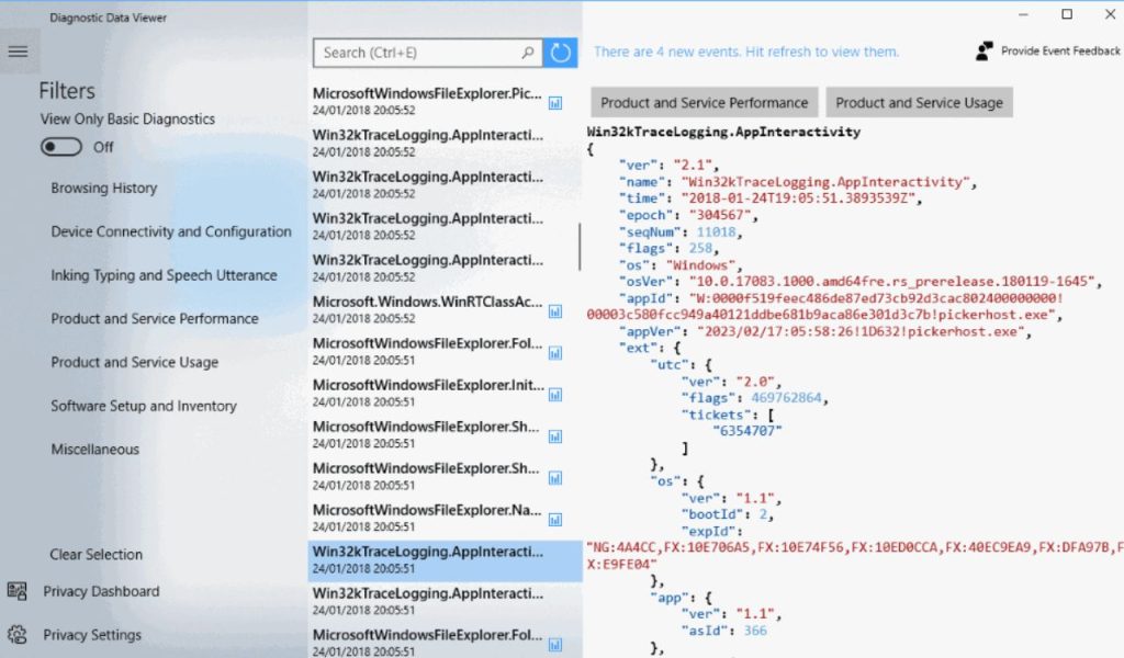 Diagnostic Data (Optional Telemetry)