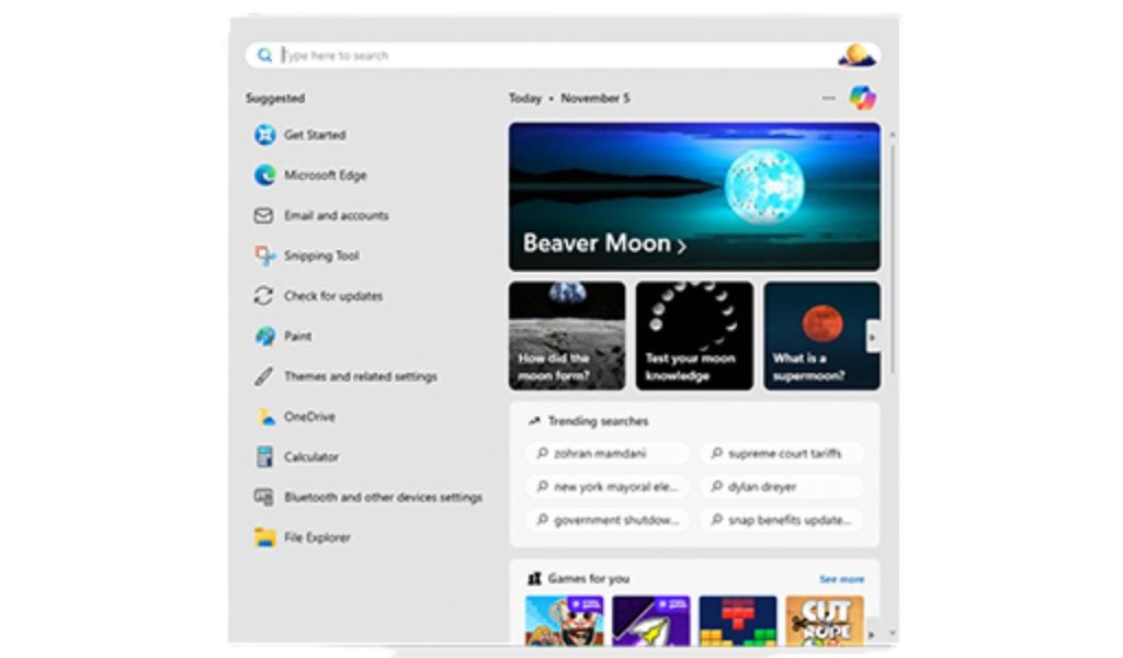 Windows Search Highlights